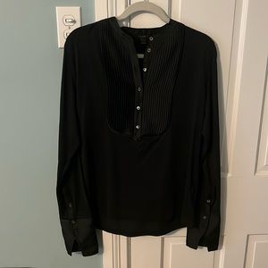 J.Crew black tuxedo style top